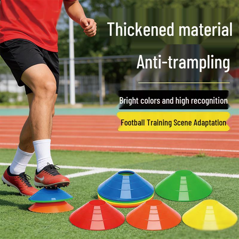 Durable Thickened Football Training Marker Cones and Discs