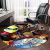 1pc UFO Robot Grendizer5 Print Round Carpet Chair Round Carpet Suitable for Bedroom Living Room Home Decorative Carpet