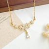New Style Small Flower-shaped Drop Necklace for Women, V-shaped Neck Chain, Exquisite and High-end Accessory