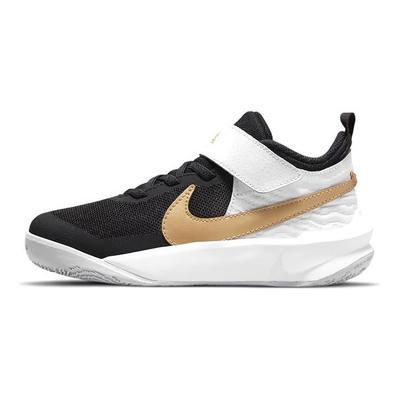 Team Hustle D10 PS Black White Metallic Gold Kids Sneakers Photon-Dust CW6736-002