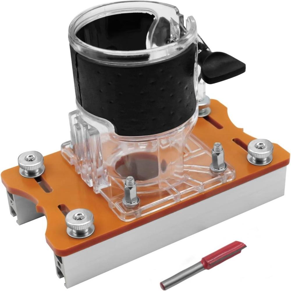 4pcs Compact Design Palm Router Base 2 in 1 Wood Trimmer Base Router Slotting Bracket For Cabinet