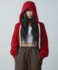 Youhee Rope Hood Zip-Up Knit Red
