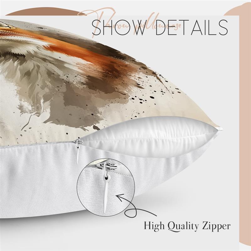 1Pc Watercolor Fox Throw Pillow Cushion Cover Seat Car Home Decor Sofa Bed Decorative Pillowcase 45X45Cm