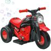 Electric Motorcycle for Children 2-5 Years, 3 Wheels, 6 V, 3 Km/h, with Bubble Function, Light and Sound Effects, Red
