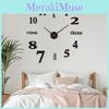 Moderne 3D Wanduhr Spiegelaufkleber Acryl Zahlenuhren zur Dekoration Zuhause