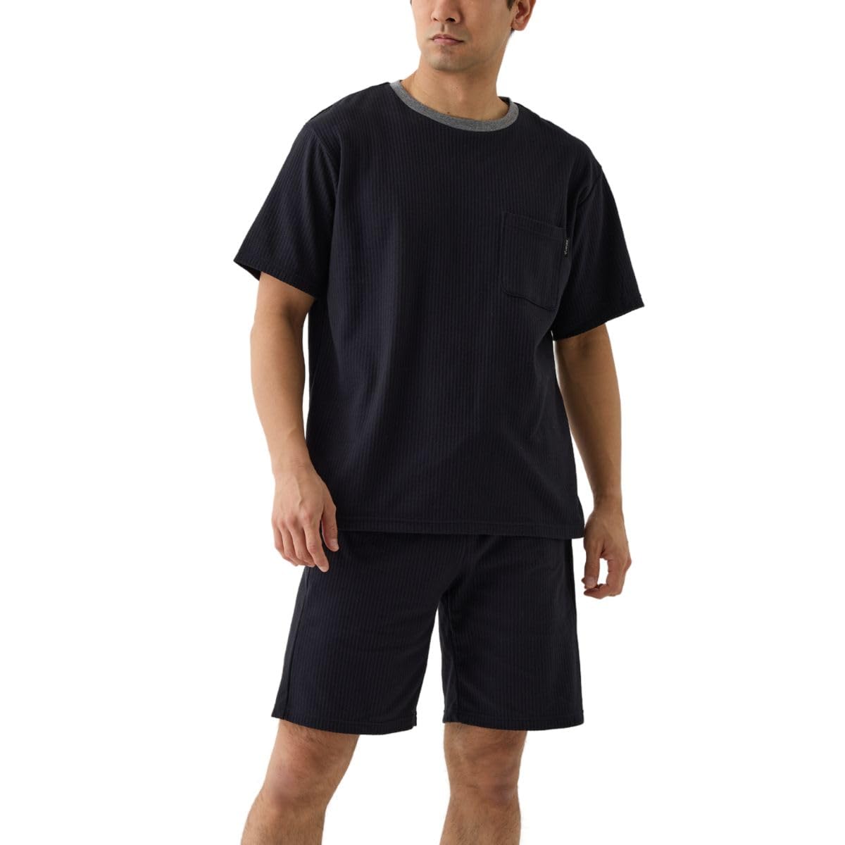 

Venex Трикотажный футбольный комплект с коротким рукавом и штанами для восстановления, размер M, мужской, для дома, черный, (8121) чёрный