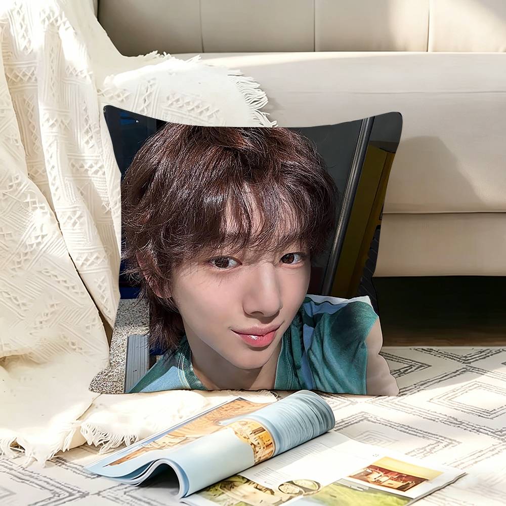 Kpop Idol JJuhoon Pillow Case Living Room Sofa Cushion Cover Suitable For Home Bedroom Room Decoration