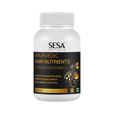 Vlasové vitamíny Biotinín Kapsuly Blokujúce DHT Pre Kontrolu Vypadávania Vlasov & Rast 60 ks Doplnok s Omega-3 na Rastlinnej Báze