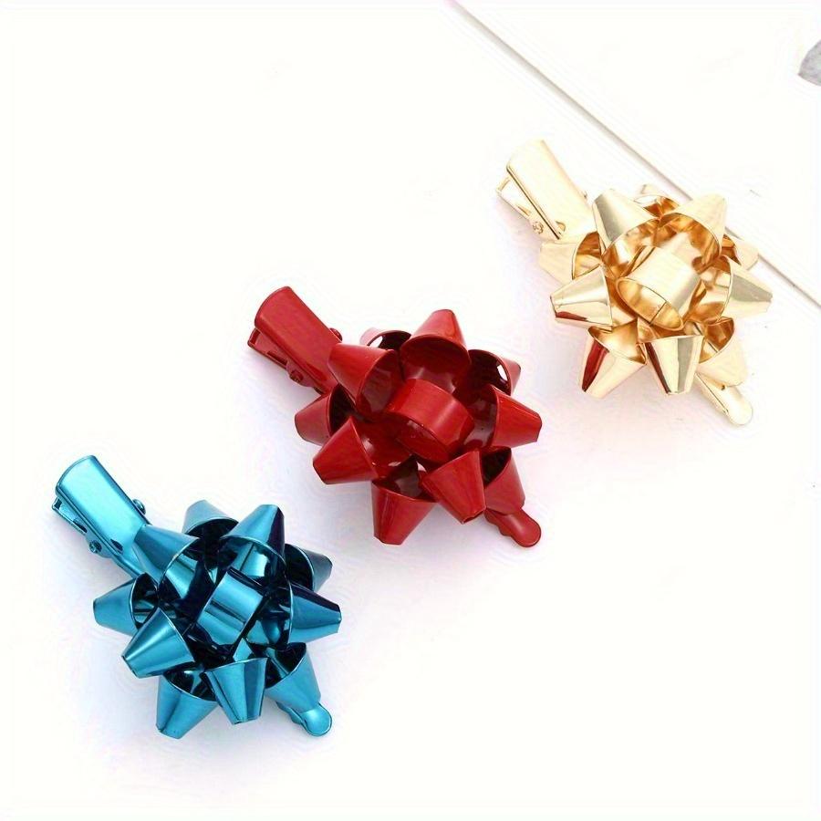 6pcs Women's Christmas hairpin, Christmas accessories, alloy material, Christmas bow hairpin, holiday hairpin,Christmas costume