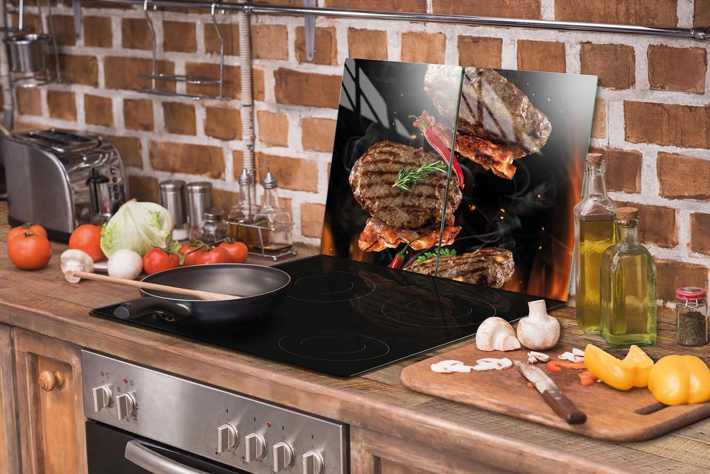 SZKLANA PŁYTA OCHRONNA DO KUCHNI 2x35x52 GRILL