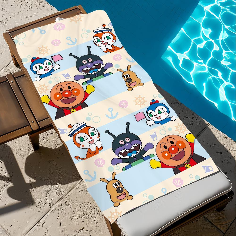 Cartoon A-Anpanman-S cute Towel Large Quick-Drying Microfiber soft Beach Towel for Travel Fitness Sauna Bathing Camping