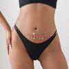 Europe, America, Simple Rhinestone Water Drop Fringed Single-layer Waist Chain for Women, Sexy Beach Bikini Body Chain