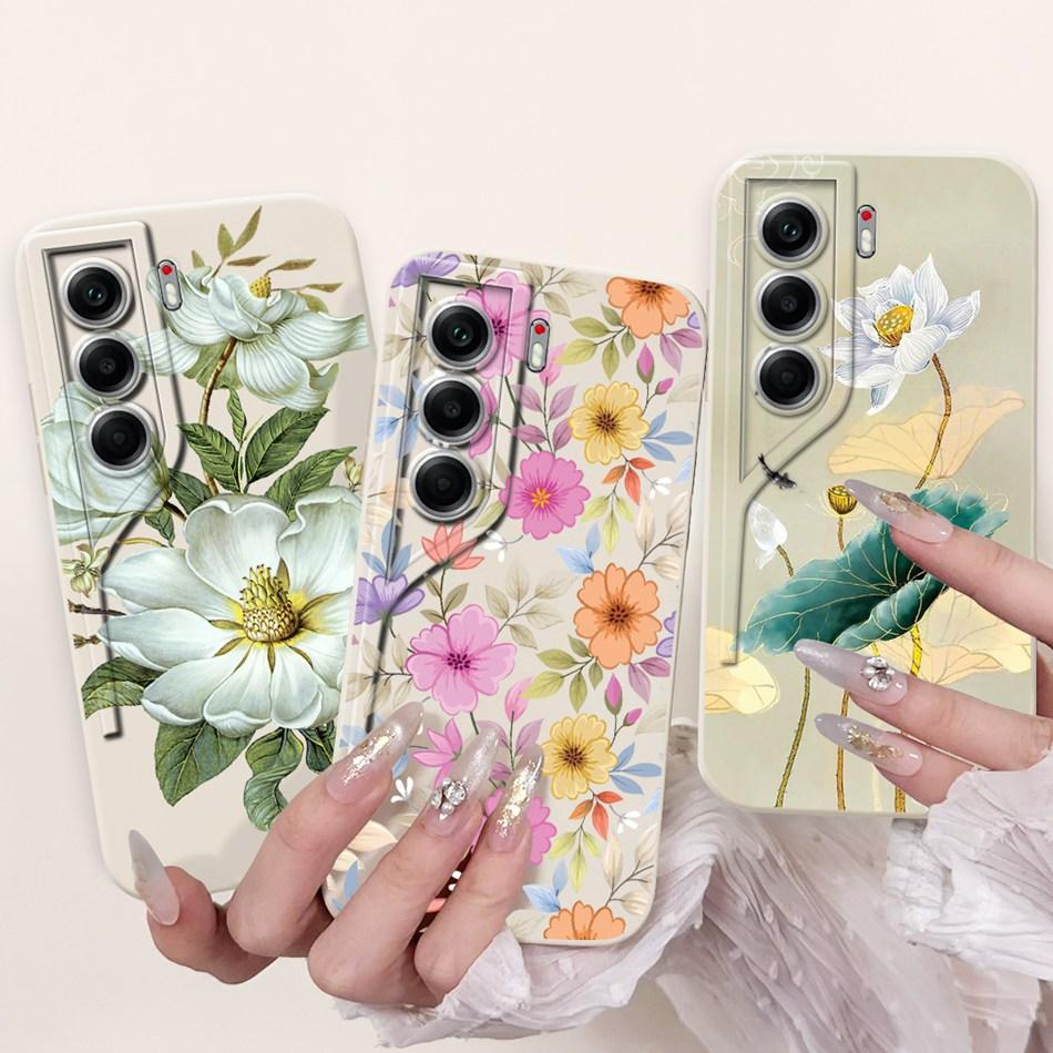 For Tecno Camon 40 Pro 4G Camon40 CM5 CM6 Elegant Butterfly Floral Phone Case For Camon 40 40Pro 4G Soft Silicone Cases Bumpers