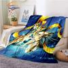 Classics Animated Character Seiya Patterned Wool Blanket Cartoon Saint Seiya Series Children Shawl and Sofa Super Soft