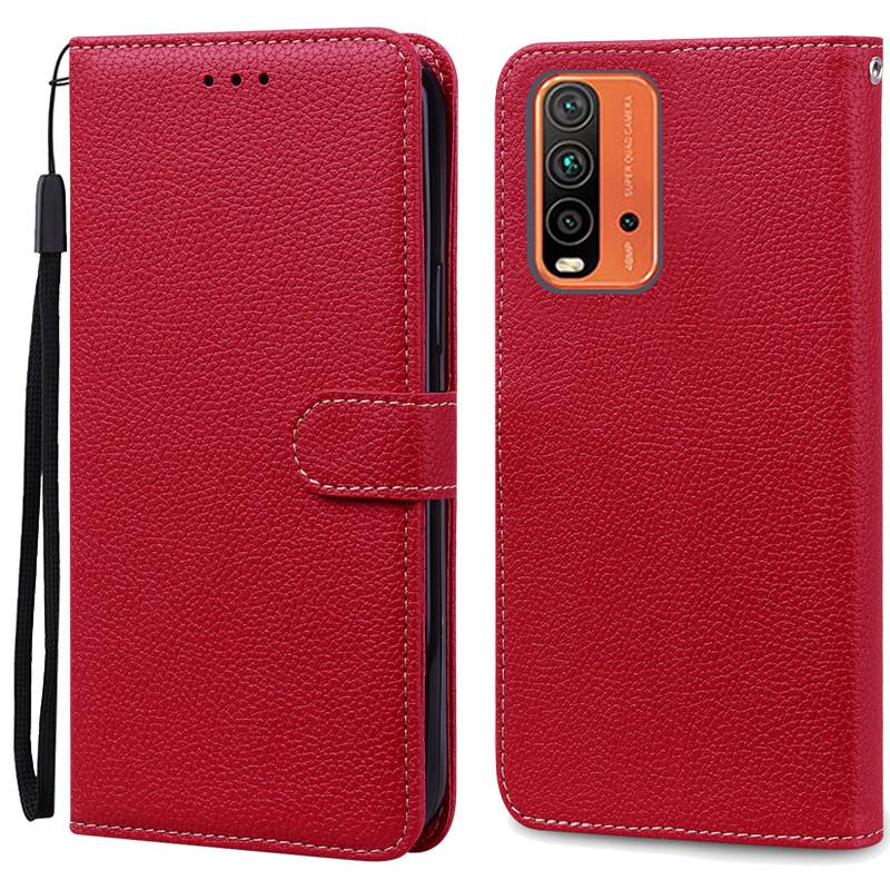 

Для Redmi 9T чехол роскошный кожаный чехол-кошелек флип для Xiaomi Redmi 9T Redmi9T чехол для телефона с держателем для карт книжка чехол Fundas For Redmi 9T темно-красного