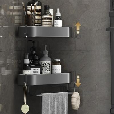 Regale Edelstahl Badezimmer Eckregal Ohne Bohren Dreieckiger Lagerregal für Küche Badezimmer Organizer Badezimmerzubehör