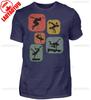 Parkour Retro Style Mens Shirt Casual Style Tops Oneck Regular Short Sleeve High Quality Cotton Tshirt