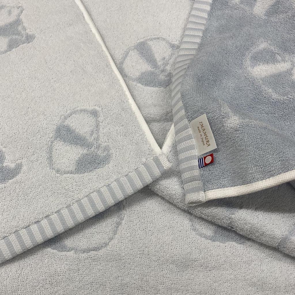 Imabari Face Panda Set of Made in Gentle on the Fluffy Perfect for and Kindergarten of 3 Towels, Print, 3, Approx. 34x80cm, Japan, Skin, Absorbent,