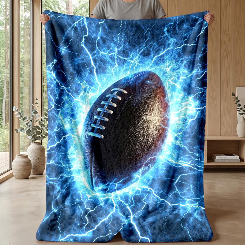 Electric Football Energy 7 Theme blanket Lightweight Warm Flannel Blanket Decorative Throw Blanket for Home Decoration