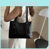 Stylish Pu Leather Tote Bag For Women In Black Khaki Brown And Coffee Ideal For Casual Commute