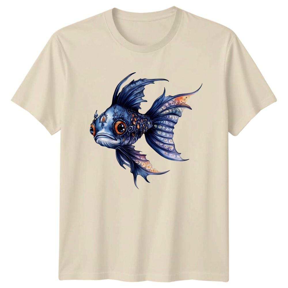 Dark Gothic Fish TShirt Aquatic Fantasy Gift For Him And Her