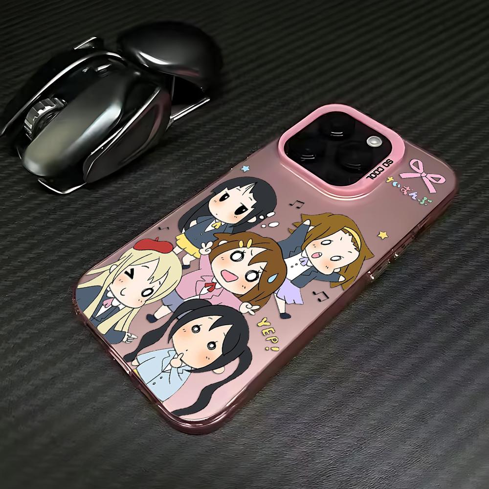 Cute Japanese Anime Girl K-ON Phone Case For iPhone 17 16 15 14 13 12 11 mini Pro Max X XR XSMAX 8 Air Plus Anti Fall Matte Back
