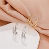 New Design Irregular U-Shaped Gold Color Earrings For Woman Vintage Fashion Exquisite Statement Jewelry Girls