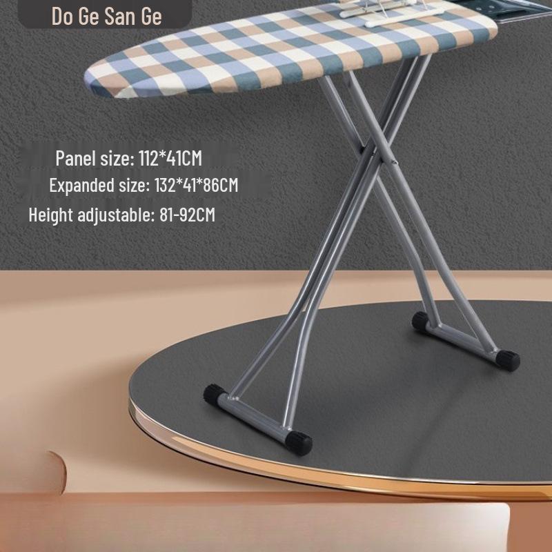 Large Folding Vertical Ironing Board with Widened Pad and Clothes Rack