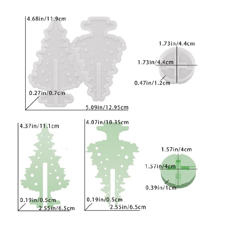 Antihaftende, leicht zu reinigende Form Weihnachtsbaum Silikontextur Perfekt zum Basteln von Figuren, Dekorationen und zur Geschenkherstellung