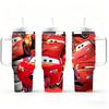 Cartoon Pattern 5d 40oz Car Travel Insulated Mug With Handle For Outdoor Activities