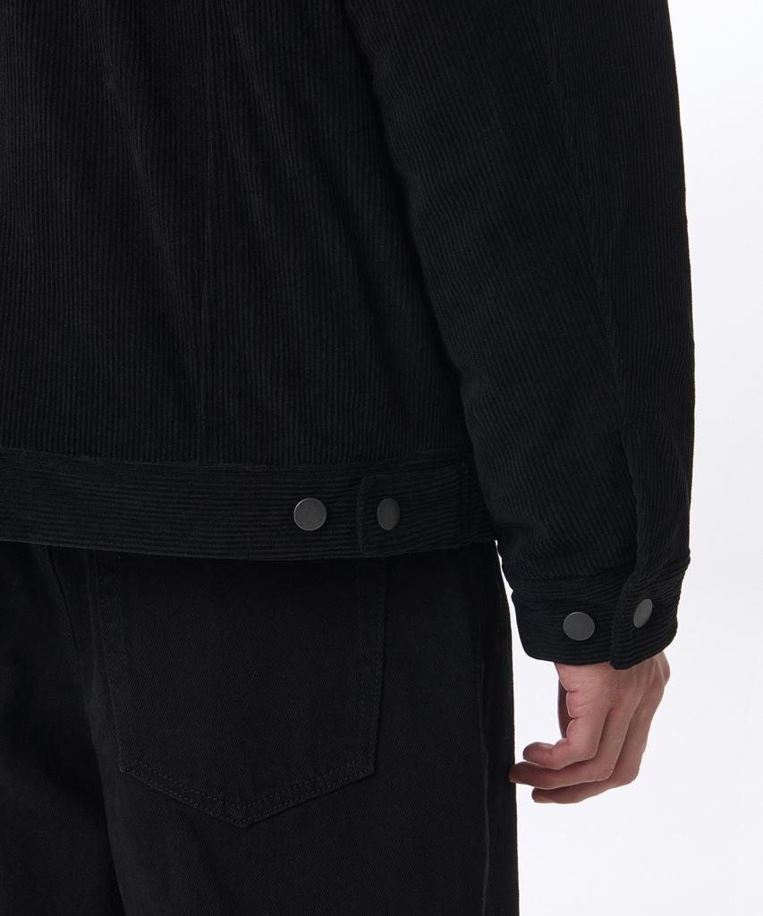 Musinsa Standard Corduroy Oversized Padded Trucker Jacket [Black]