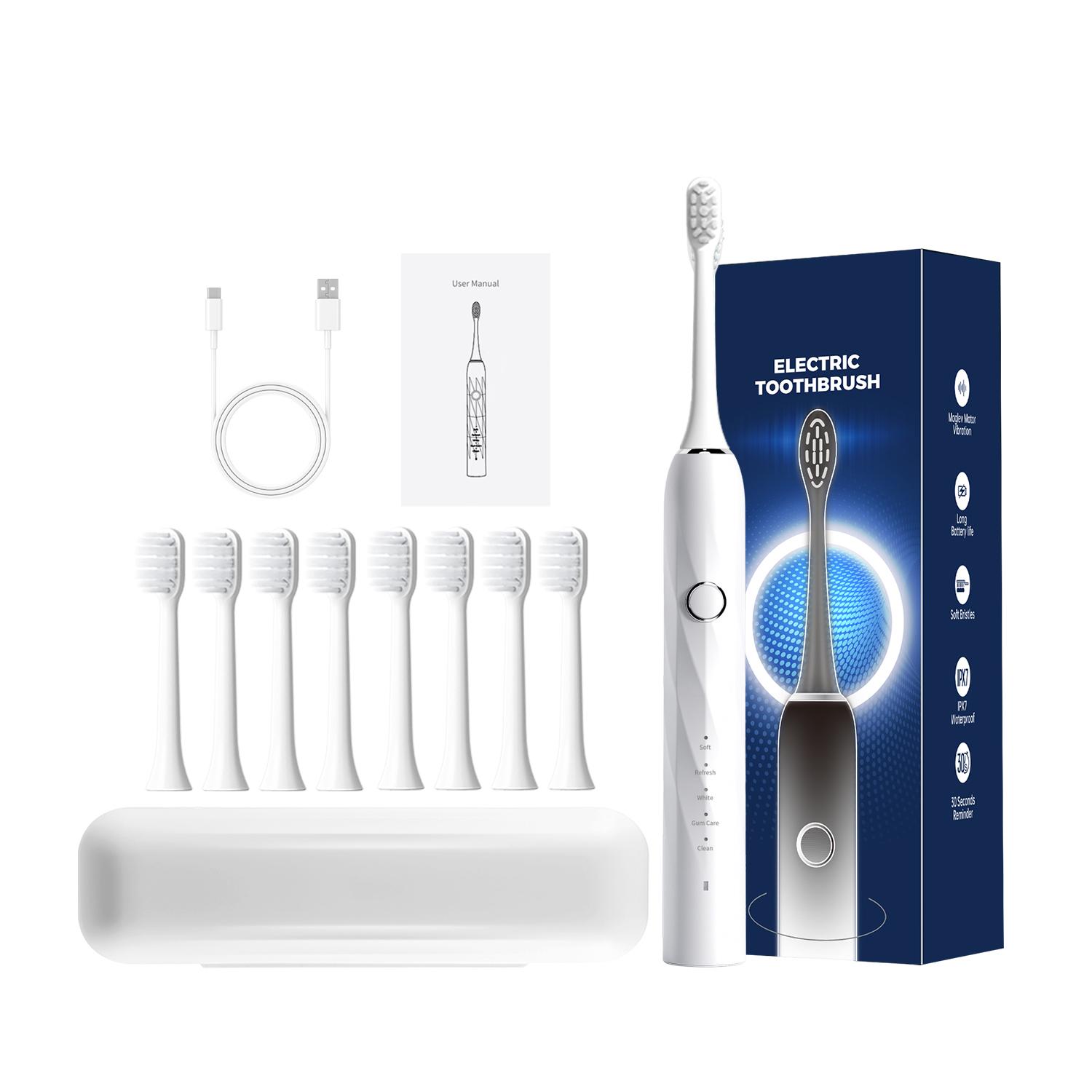 Smart Toothbrush USB Charging App Control White Teeth Care Export Quality High Frequency Vibration Electric Toothbrush