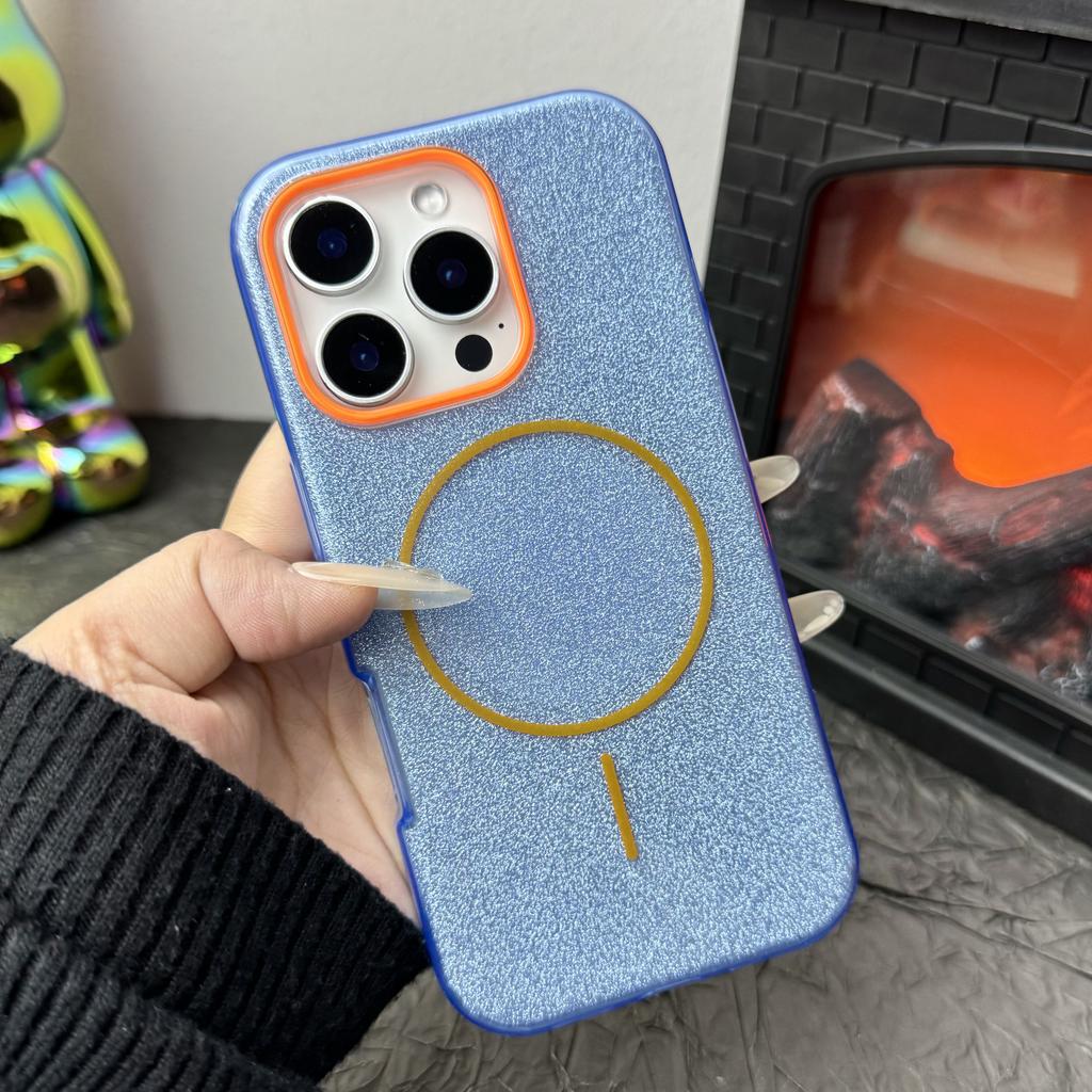 3IN1 Glitter Claer Phone Case For iPhone 17 Pro Max Air 15 14 Plus 11 12 13 16 Pro For Magsafe Wireless Charging Protector Cover
