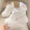 Fashion 2025 Top Quality Leather Platform Shoes Woman Casual Sneakers Women Causal Shoes Round Toe Brand Luxury Dad Shoes