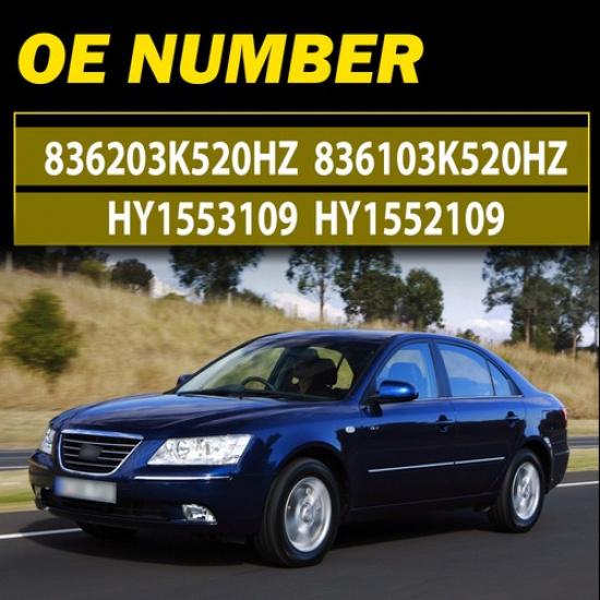 Interior Door Handle For 2008-2010 Hyundai Sonata Set of 2 Rear Black