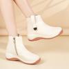 2025 Spring Soft-Soled Wedge Heel Mom Shoes: Thick-Soled, Flat Casual Boots for Height Increase