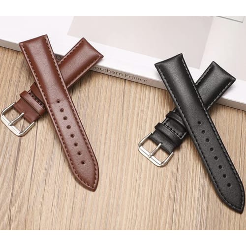 Replacement Leather Watch Strap, 12mm, Dark Brown, Includes Tools and Spring Bars