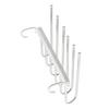 Folding Pants Rack 6 Layered Multifunctional Collapsible Stainless Steel Trouser Hangers Towel Closet Organizer White