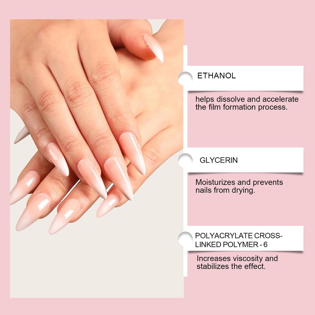 EELHOE Nail Extension Gel, Crystal Model Gel (No Paper Holder Required), Quick Nail Extension with Phototherapy Crystal Gel