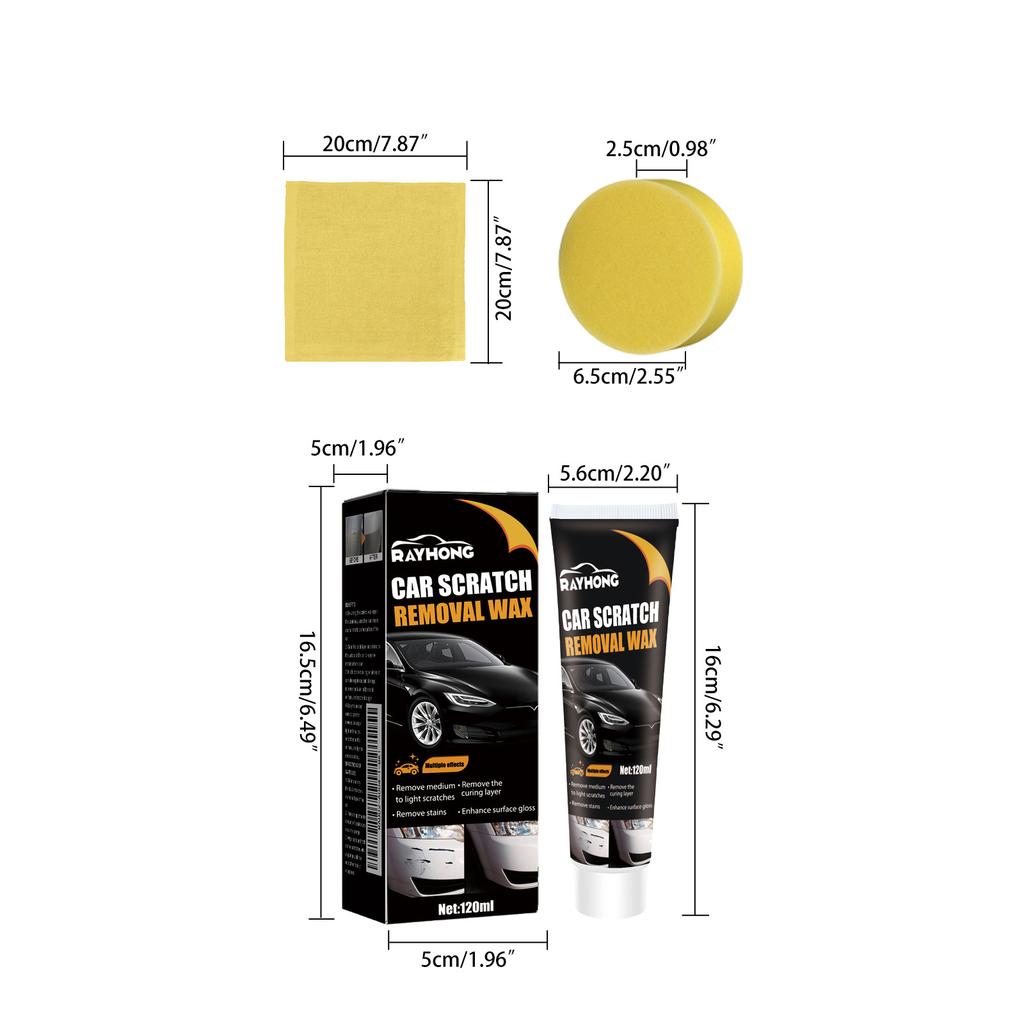 Car Wax Polish 3-in-1 Ceramic Coating Polish Wax Long Lasting Protection Easy To Apply Removes Scratches Oxidation Vehicle Paint Care Protection Wax