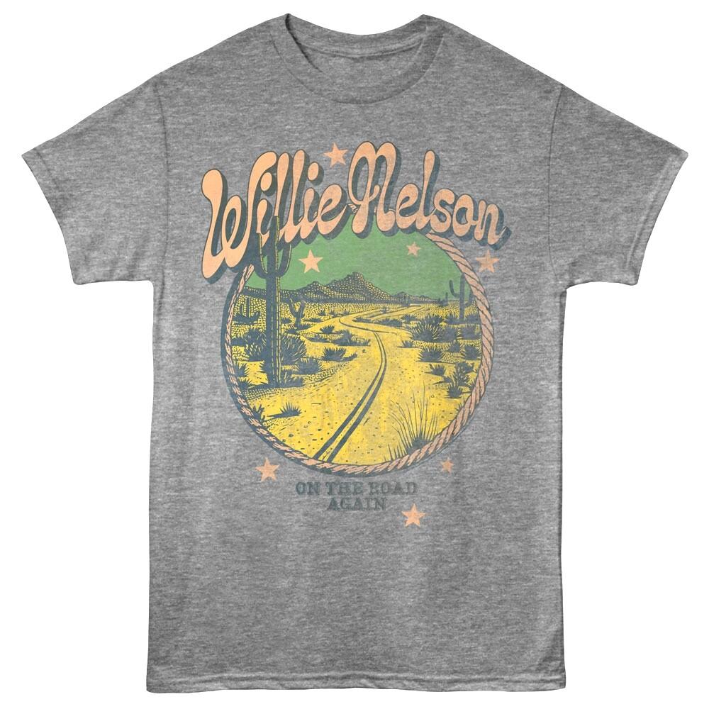 Willie Nelson On the Road Again Desert Men T Shirt L
