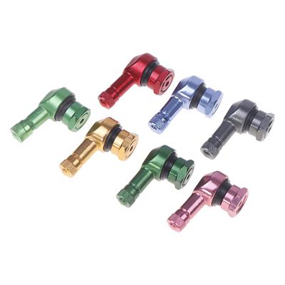 2Pcs/Set Aluminum Alloy Valve Motorcycle Valve Stems Rim 90 Degree Angle Motorcycle Wheel Tire Tubeless Valve Caps