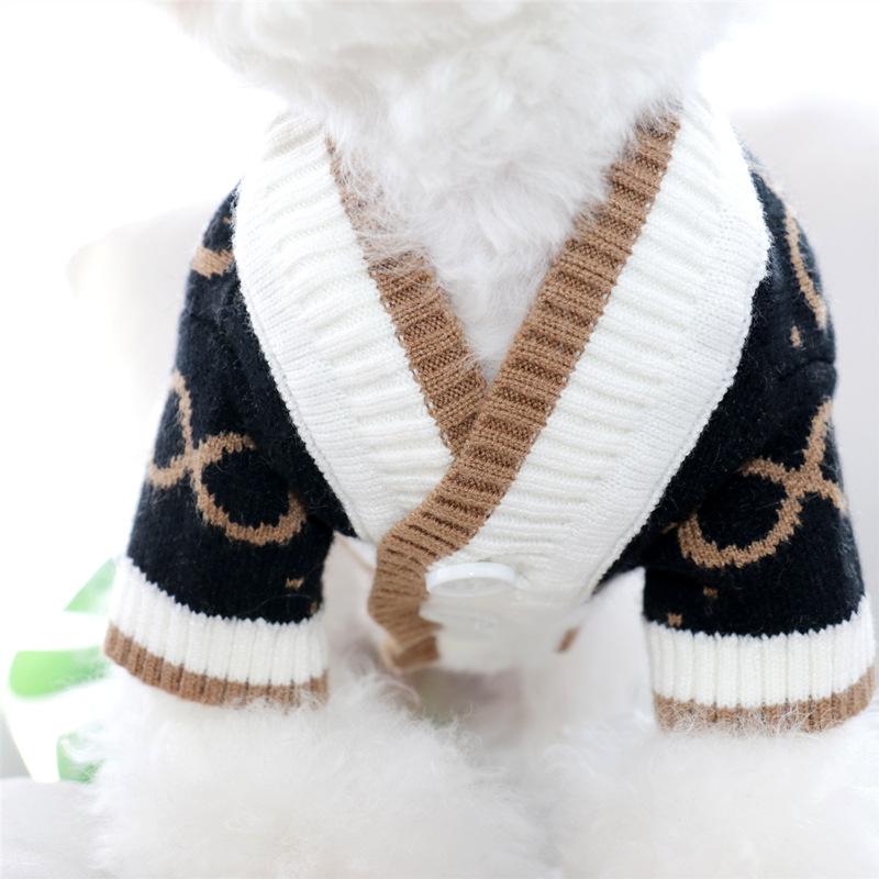 Pet Knitted Sweater Teddy Bichon Pomeranian Small Puppy Dog Clothes Poodle Cat Autumn And Winter Clothes