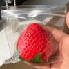 Strawberry Squeeze Toy Soft Stress Ball TPR Slow Rebound Decompression Toy Realistic Pink White Strawberry Shape Portable Fidget Toy