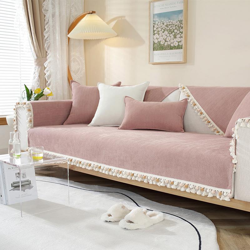 Chenille Sofa Cushion Four Seasons Universal Simple Modern Non-Slip Living Room Leather Sofa Cover Cover Cloth Cushion