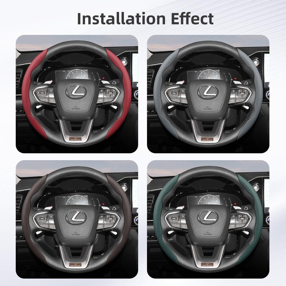 Suitable for Lexus Breathable Hole Leather Steering Wheel Cover Segmented Quick Release Design Non-Slip and Durable Is250 Gs300 Lx570 Nx Is350