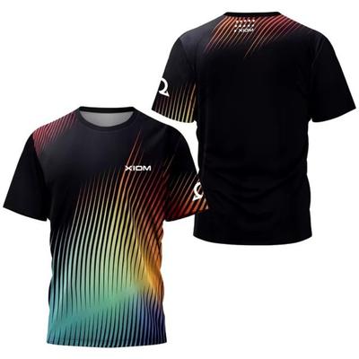 T-shirt da uomo stampata in 3D per sport all'aperto e fitness, traspirante, ad asciugatura rapida, manica corta, girocollo, pullover, top casual