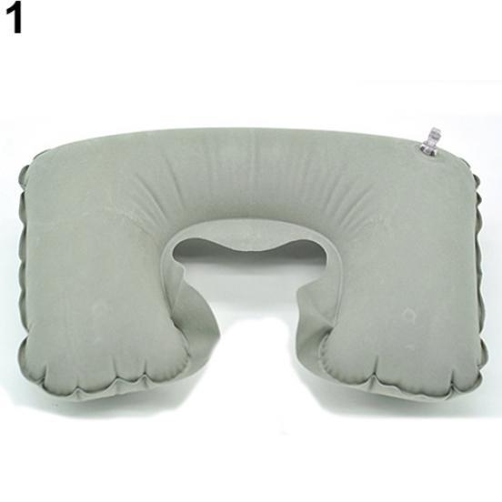 1Pc Inflatable Travel Air Cushion Neck Rest U Shape Plane Flight Portable Pillow