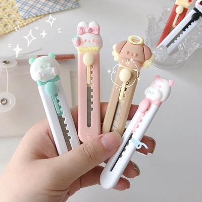 Mini-niedliches Caroon-Allzweckmesser für Studenten, kleiner Kawaii-Brieföffner, Clip, Papier für Büro, Studentenbedarf, Bürozubehör