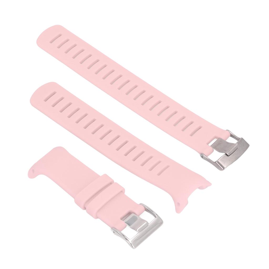 Watch Band Replacement for Suunto D4 D4i Novo Adjustable Soft Silicone Stainless Steel Clasp